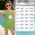thumbnail image 5 of DISNIMO Kiwifruit Print Girls One Piece Swimsuits Sleeveless Swim Dress U Neck Swimwear with Skirt Quick Dry Bathing Suit Size 7-8, 5 of 8