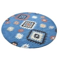 thumbnail image 4 of Rugsotic Carpets Hand Tufted Wool Eco-Friendly Area Rugs - 8'x8', Round, Light Blue, Modern Contemporary Design, High Pile Handmade Anti Skid Rugs for Living Room, Bed Room (K00S07), 4 of 5