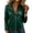Green, variant on Women's Solid Color PU Leather Blazer Casual Fashion Outerwear