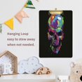 thumbnail image 6 of FMSHPON Skull in Color Paint Clipboard Hardboard Wood Nursing Clip Board and Pull for Standard A4 Letter 13x9 inches, 6 of 7