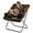 Brown, variant on YEXJ Saucer Chair for Adult, Square Comfy Cozy Chair Folding Chair Faux Fur Metal Frame Foldable Reading Chair Accent Chair for Bed Room Living Room, Red