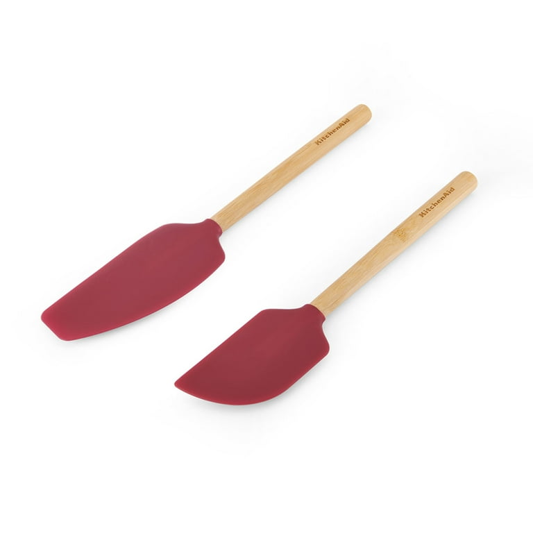 KitchenAid Red 2-Piece Cooking Utensil Set-Short Turner & Silicone Spoon  Spatula