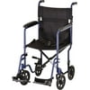 NOVA Medical Products Steel Transport Chair, Black, 19 Inch, 23 Pound