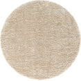 thumbnail image 4 of Unique Loom Davos Shag Collection Area Rug - Solid (7' 1" Round Linen), 4 of 7