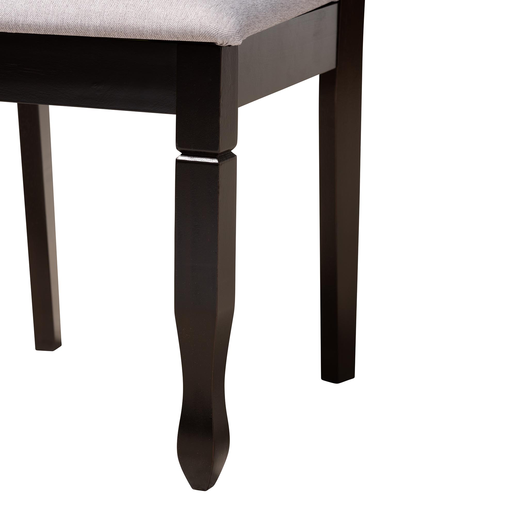 Baxton Studio Aspen Modern Dining Set, 5-Piece Set, Dark Brown