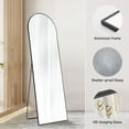 thumbnail image 5 of CONCETTA 64"x21" Arched Full Length Mirror, Full Body Standing Mirror Floor Mirrors, Black, 5 of 12