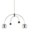 thumbnail image 2 of Modern Two Light Chandelier-Aged Brass Black Finish Bailey Street Home 735-Bel-3371004, 2 of 6