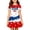Red, variant on Tisuna 250Th Anniversary USA Dresses For Girls Short Sleeve American Flag Patriotic Dress Stylish Fit Teen Kids 4Th Of July Dress Red Size 8-9 Years