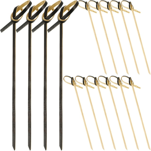 2 Sets Bamboo Fruits Sticks Cocktail Picks Disposable Fruits Eating Sticks Fruits Dessert Picks