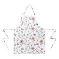 thumbnail image 2 of Pioneer Flower Floral Print Pattern Apron for Women and Men, Cotton Linen Waterproof with Pockets, Adjustable, 33x27 Inch for Kitchen, Gardening, BBQ, Salon, 2 of 6