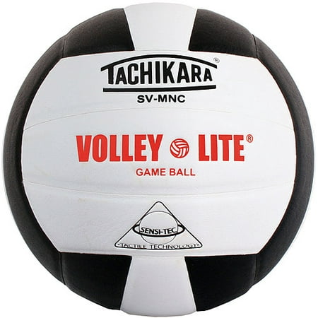 Tachikara SVMNC Volley-Lite Training Volleyball, Black/White