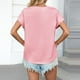 thumbnail image 5 of Tops formales,Blusa informal de manga corta para mujer, cuello redondo, poliéster, largo regular, ideal para uso en casa y oficina, sopatenor, 5 of 9