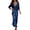 Dark Blue, variant on Two Piece Sets for Women Satin Sleeveless Elegant V-Neck Maxi Dresses Long Sleeve Loose Knit Sweater Outfits Beige XS