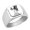 Silver, variant on Virgo Stainless Steel Signet Ring