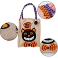 thumbnail image 3 of Bolsas de lino para Halloween para niños, bolsas de regalo de Halloween, bolsas de fiesta de caramelos, bolsas de tela de bruja de calabaza de gato negro fantasma para regalos de fiesta de H JFHHH pequeña, 3 of 5