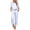 Blue Stripes, variant on Womens Silk Satin Pajamas Set Two Piece Pj Sets Sleepwear Loungewear Short Sleeve Pj Sets