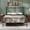 Black, variant on Queen Size Metal Platform Bed Frame with 12" Storage Space, Victorian Style Iron Headboard/Footboard, Sturdy Slat Support, No Springs Required, Easy to Assemble (Mattress Not Included)(Black)