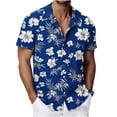 thumbnail image 3 of Busydd Hawaiian Shirts for Men Trendy Short Sleeve Print Button Down Shirt Men Summer Vacation Turndown Collar Beach Shirts XL, 3 of 9
