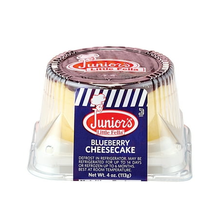 Junior's Little Fellas Blueberry Topped New York Style Cheesecake, 4 oz, Frozen