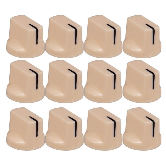 maskred Electric Guitar with 12 Pcs Speed Control Top Hat Knobs Reliable and Stylish Light Yellow 1Set