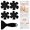 Black, variant on Non Slip Bathtub Stickers, 24 PCS Shower Stickers for Safety Bathroom Tubs, Bathtub Non Slip Stickers and Adhesive Decals Scraper for Bath Tub, Shower Floor, Stairs, Ladders(Flower Shape, Blue)