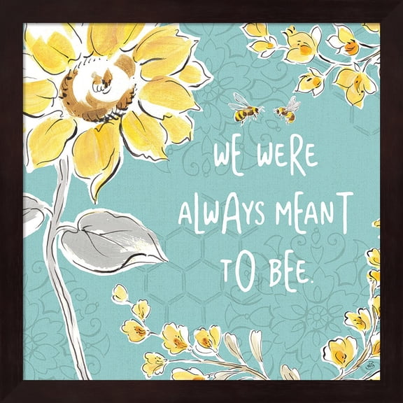 Bee Happy IV by Daphne Brissonnet, Framed Wall Art, 13.25W x 13.25H