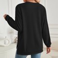 thumbnail image 3 of ameIAEA Fall Sweatshirts for Women Long Sleeve Crewneck Tops Side Slit Casual Loose Shirts, 3 of 7