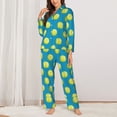 thumbnail image 2 of Kdxio Ball Tennis Women's Pajama Sets Long Sleeve Button Down Sleepwear Nightwear Soft Pjs Lounge Sets-X-Large, 2 of 7