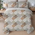 thumbnail image 3 of Davulos Plaid Patchwork Quilt for Twin Bed,2 Pieces Reversible Microfiber Summer Bedspread Coverlet Bedding Set for All Season(1 Quilt,1 Pillow Shams), 3 of 8