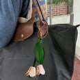 thumbnail image 1 of Lunxisen 2 Pcs Tulips Keychain Charm Leather Elegant Flower Bag Pendant Hanging Ornament Suitable for Car Rearview Lens Bag Decoration, 1 of 9