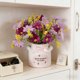 thumbnail image 5 of Bonsái de flores artificiales con maceta de cerámica para decoración del hogar u oficina, centro de mesa de bajo mantenimiento, estantería y decoración de escritorio, 5 of 5