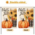 thumbnail image 2 of Hello Fall Pumpkin Garden Flag Vertical Double Sided 12x18 Inch Small Yard Flag Thanksgiving Autumn Burlap Yard Seasonal Holiday Outdoor Decor, 2 of 6