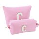 thumbnail image 3 of 2 bolsas de chenilla con letras a rayas, maquillaje lindo cosmético para mujeres (rosa A) piezas, 3 of 3