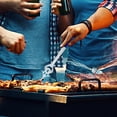 thumbnail image 4 of TIMIFIS Turnover Stand New Multi-Functional 6-In-1 Barbecue Accessories, Meat Fork, Stainless Steel Barbecue Rack, Bbq Tableware, Meat Fork Barbecue Tools, 4 of 6