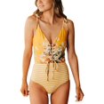 thumbnail image 1 of Maillot de Bain à Manches Courtes à Manches Courtes et à Imprimé Floral pour Femmes, 1 of 6
