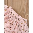 thumbnail image 6 of Seyurigaoka 2Pcs Toddlers Baby Girls Summer Lovely Outfit, Floral Print Spaghetti Strap Shirred Tank Tops + Elastic Band Pleated Shorts, 6 of 8
