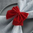thumbnail image 4 of 8 anillos servilleteros de Lazo Rojo, lazo de terciopelo, servilletero navideño, hebilla, decoración de mesa para cena de fiesta navideña, 4 of 5