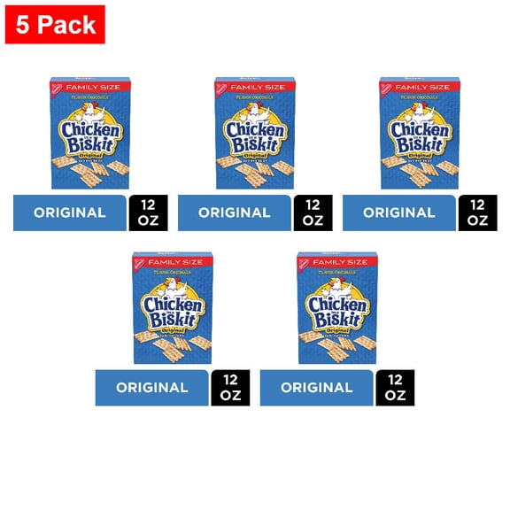 Nabisco Chicken in a Biskit Original Baked Crackers 12 oz - 5 Pack