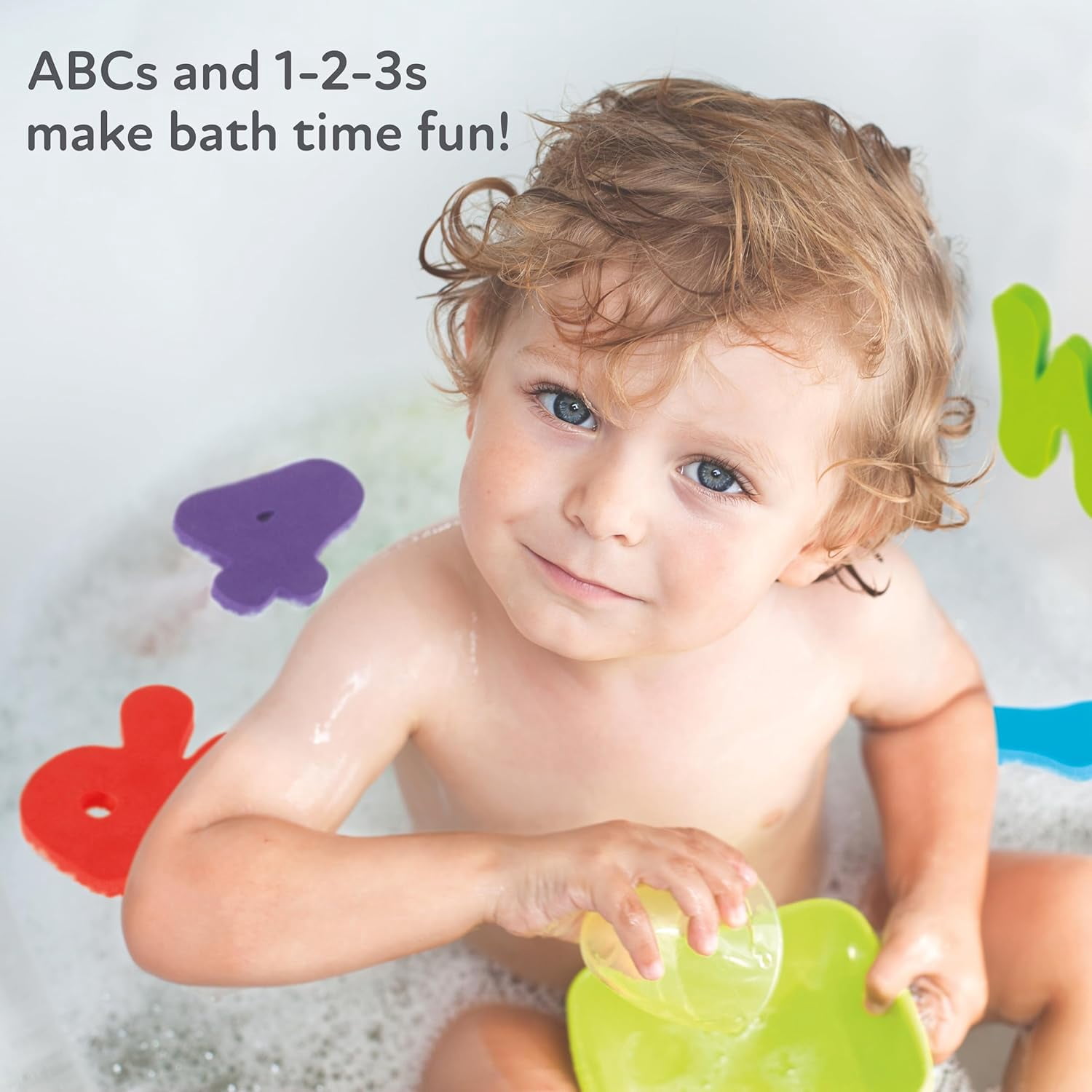 Nuby Solid Bath Tub Alphabet and Number Set - 36 pc