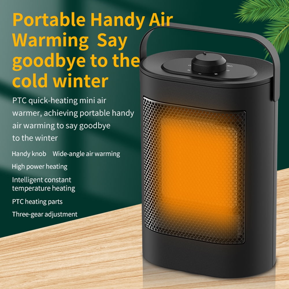 Space Heater, 1500W Small Portable Electric Heater Fan with Thermostatm, Tip-Over and Overheat Protection, Fast Heating for Home, Office