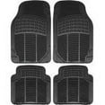 thumbnail image 2 of Car Floor Mats for All Weather Rubber 4pc Set Semi Custom Fit Heavy Duty Black, 2 of 2