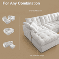 thumbnail image 6 of Sonegra 112" Oversized Modular Sectional L Shaped Sofa, Wide & Deep Seat Boneless Cloud Couch With Multi-Purpose Round Pillow, No Assembly (White), 6 of 7