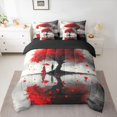 thumbnail image 2 of Manfei Romantic Red Tree Boy Girl Twin Bedding Sets 7-Piece,Happy Valentine's Day Bedding Comforter Set Microfiber,Sweet Lover Couple Breathable Sheet Sets,Super Cozy Room Decor,Reversible, 2 of 8