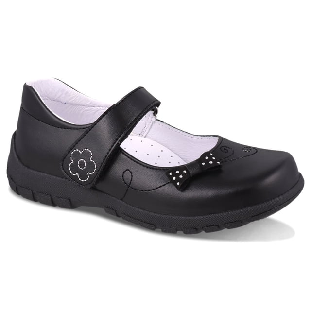 Zapato escolar para Niña Dominiq Mod. 301 con Moño y bordado
