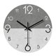 thumbnail image 5 of Reloj de pared, reloj decorativo, madera minimalista, 30 cm, adorno único de arte de pared Gris oscuro claro, 5 of 9
