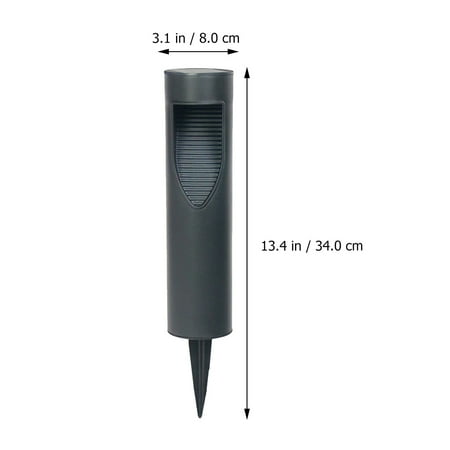 

2pcs Solar Powered Outdoor Lawn Stick Lamps Led Garden Project Lamps (Black)