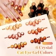 thumbnail image 2 of Beetles Fall Cat Eye Gel Nail Polish Set - Gilded Leaves 6 Colors, 2 of 8