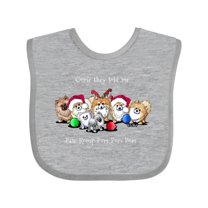 Inktastic KiniArt Christmas Pomeranians Boys or Girls Baby Bib