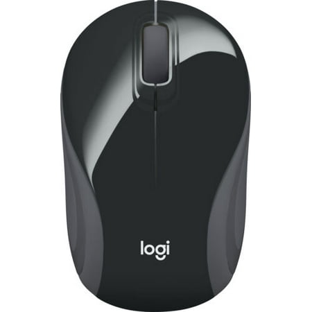 Logitech - M187 Mini Wireless Optical Ambidextrous Mouse - Black-gray