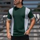 thumbnail image 1 of Ceisia Men's Spring Gift Casual Color Blocked Round/Crew Neck Short Sleeve Shirt - Comfortable Daily Outdoor Wear, 1 of 8